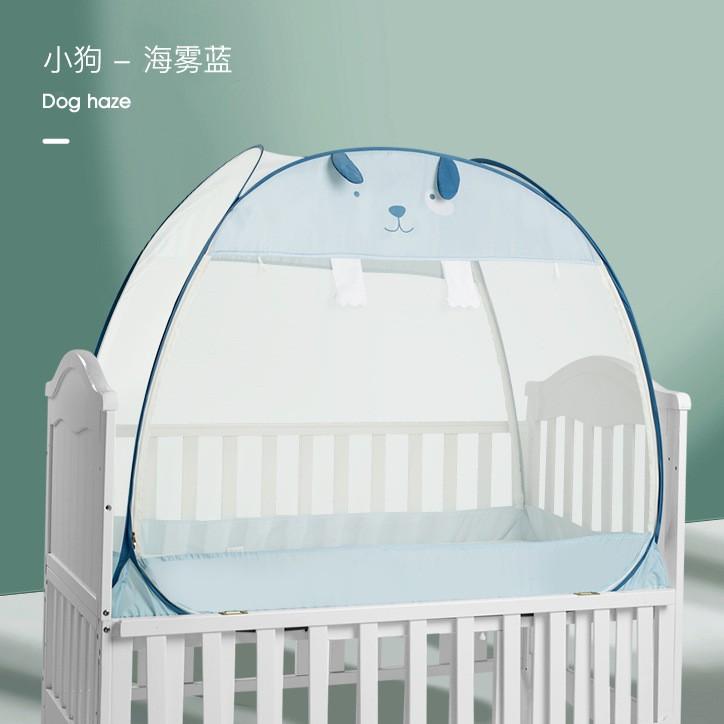 Baby Crib Mosquito Net, Tent-style Magic Baby Anti-fall Cover, Universal, No Installation Required, with a Base, Foldable for Infants and Children
