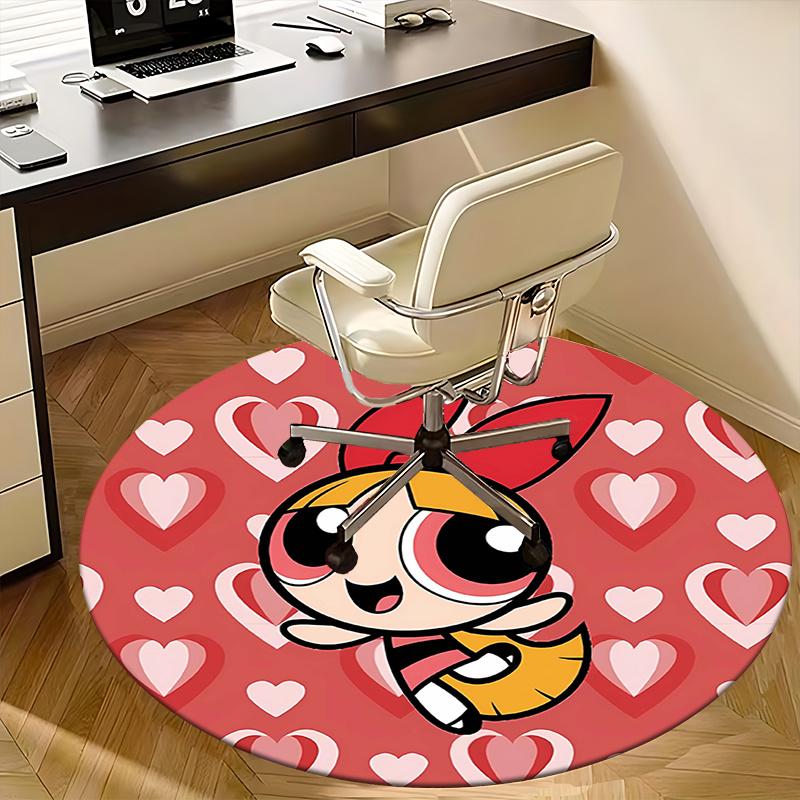 

Powerpuff Girls,Blossom Chair mat Round Rug Office carpet,Non slip, Suitable for Living Rooms, Bedrooms Decor1205092a 80cm by 80cm