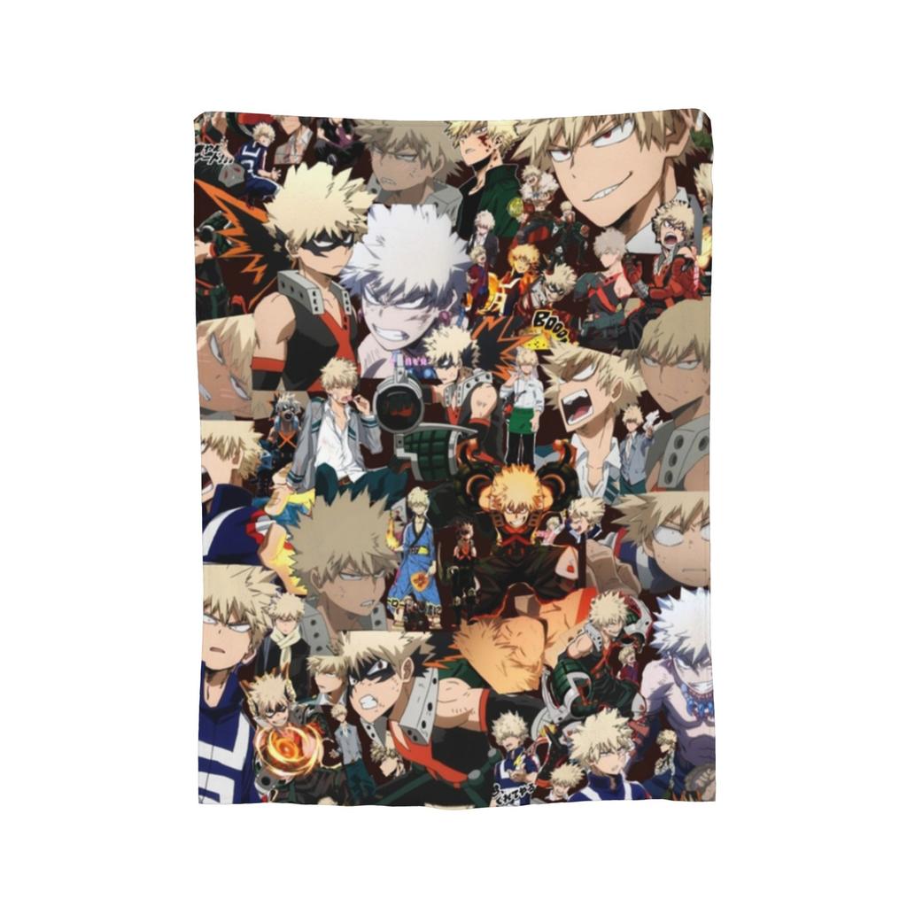 My Hero Academia Blankets Fleece Anime Warm Throw Blankets for Car Sofa Couch Bedroom Quilt