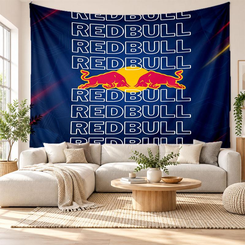 Red Bull Racing Wandteppich, Weiches Stoff Wandbehang, Dekorative Kulisse für Schlafzimmer Heim Wandkunst