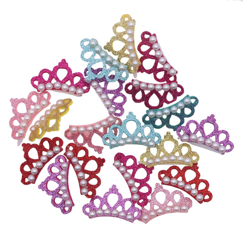 50/100 Stück Kronen-Haarspange für Haustier, bunte glänzende Haarnadel, Pflegezubehör für Katze, mittelgroße kleine Katze, Hund