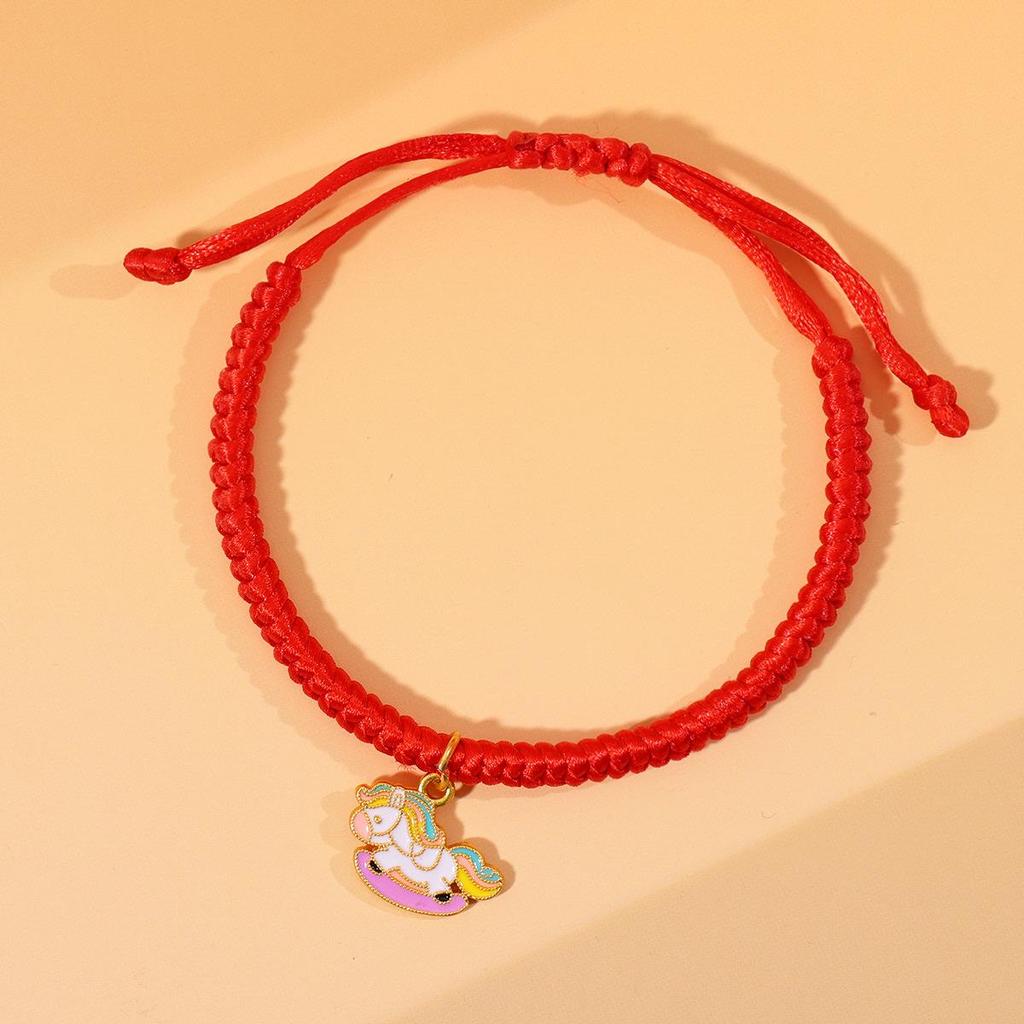 Year of the Horse Zodiac Bracelet - Red String Handmade Couples Charm for Men and Women, New Year Gift Jewelry