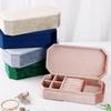 Velvet Travel Jewelry Organizer With Multi Compartment Storage For Home And Travel Use