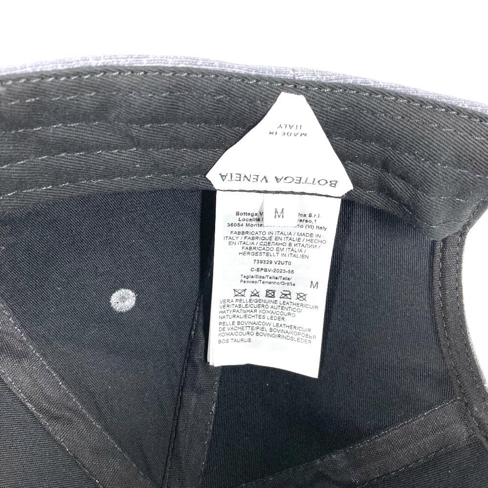 BOTTEGA VENETA 739329 BV Logo Hut Kappe Baseballkappe Polyester / Baumwolle Grau Basierend