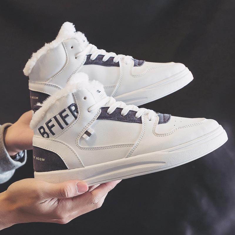 Herrsneakers Casual Höga Herrskor Designer Höst Vinter Sportträningsskor Basket Vita Sneakers Manliga Vulkaniserade Skor