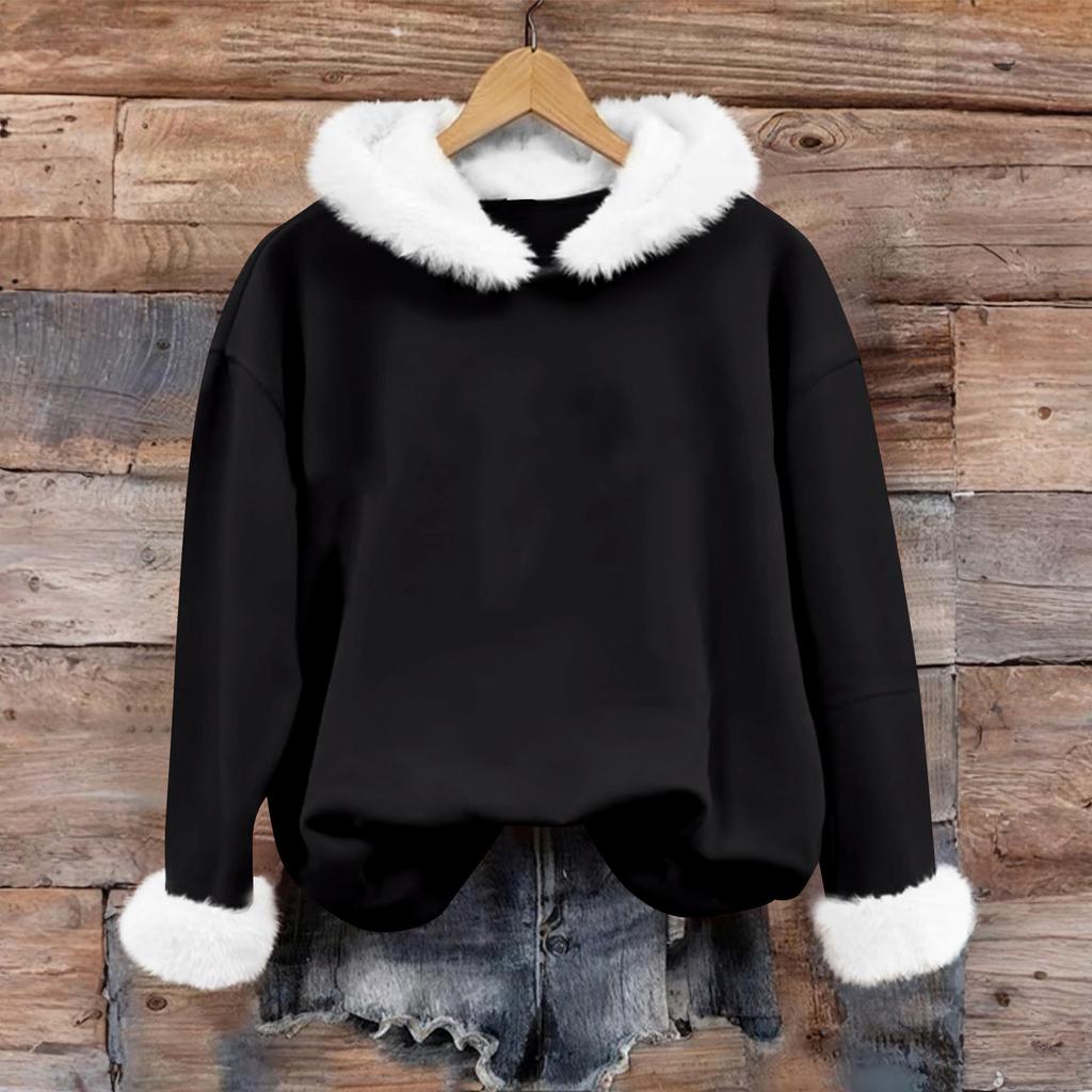 Women's Casual Fashion Print Long Sleeve Hooded Sweatshirt Top