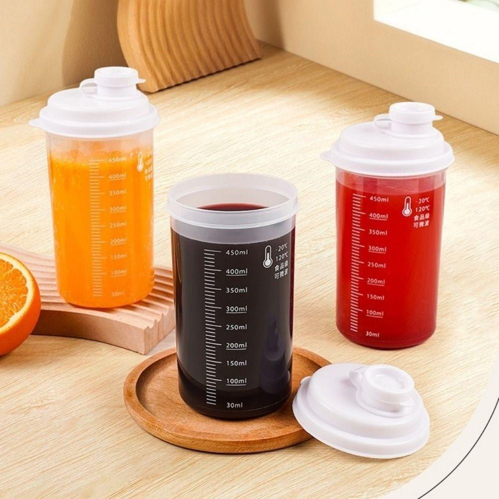 3Pcs Transparent 450ml Sub-bottling Bottle Sealed Portable Water Cup Detergent Powder Tank  Office