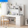 Modern Computer Desk with Bookshelf & Storage for Home, Office, Bedroom & Study Room