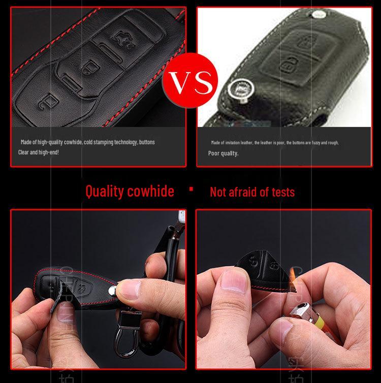 Genuine Leather Key Case for Dodge Journey & Jeep Cherokee Models