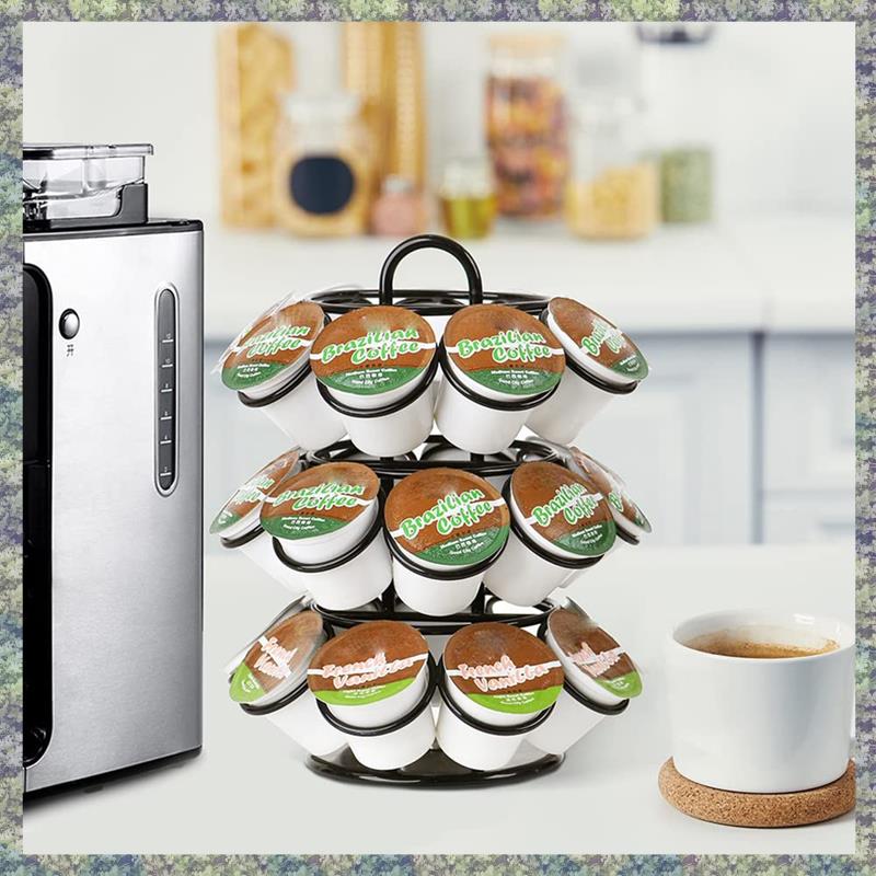 

WON Coffee Pod Holder Spins 360-Degrees Coffee Pod Holder Compatible For K Cups (27 Pods), Black чёрный