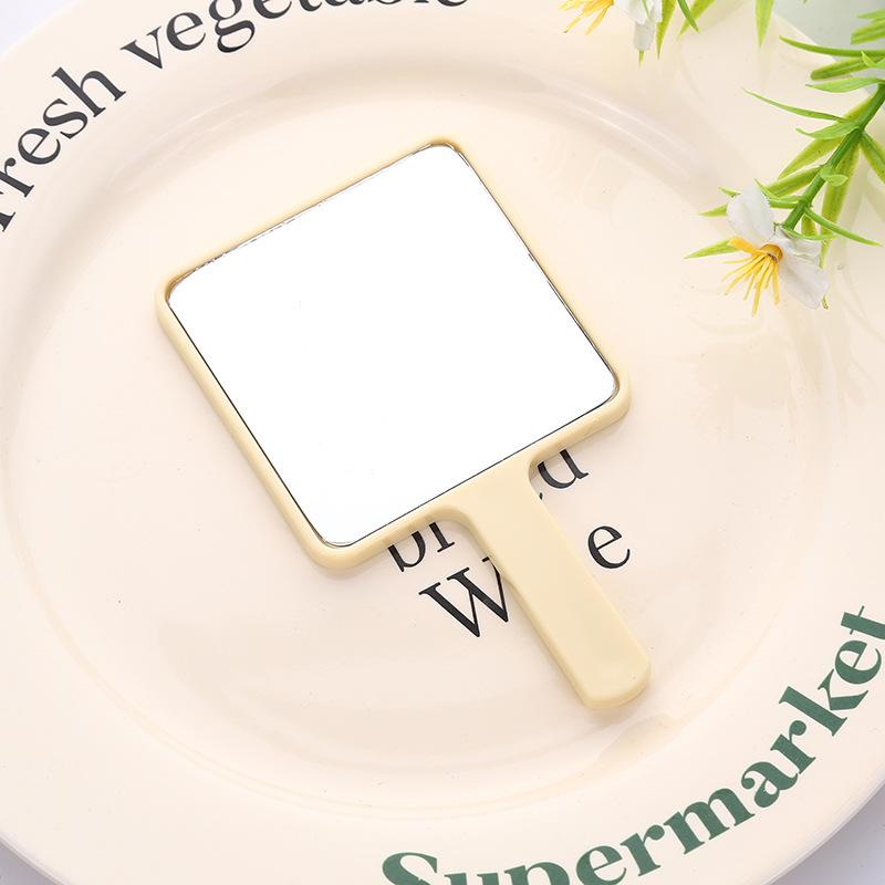Anpassbarer quadratischer Kosmetikspiegel mit Griff - Farb- und LOGO-Optionen verfügbar