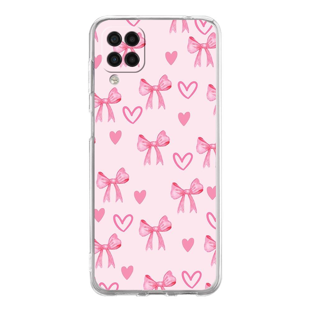 Phone Case For Samsung Galaxy A13 A33 A35 A55 A73 A53 A23 A51 A71 A21S A31 A41 A05s A03S A15 A25 5G Cover Cute Pink Heart Bow