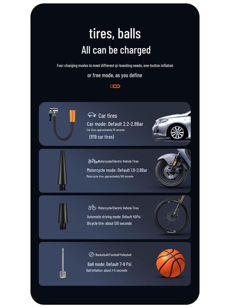 Electric Car Air Pump with Auto Stop