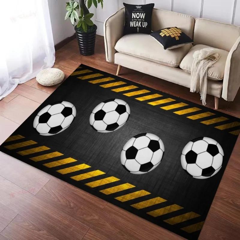 Football Carpet for Living Room Children's Bedroom Playing Soft Mat Non-slip Doormat Children Crawling Pad Home Decor Large Rugs
