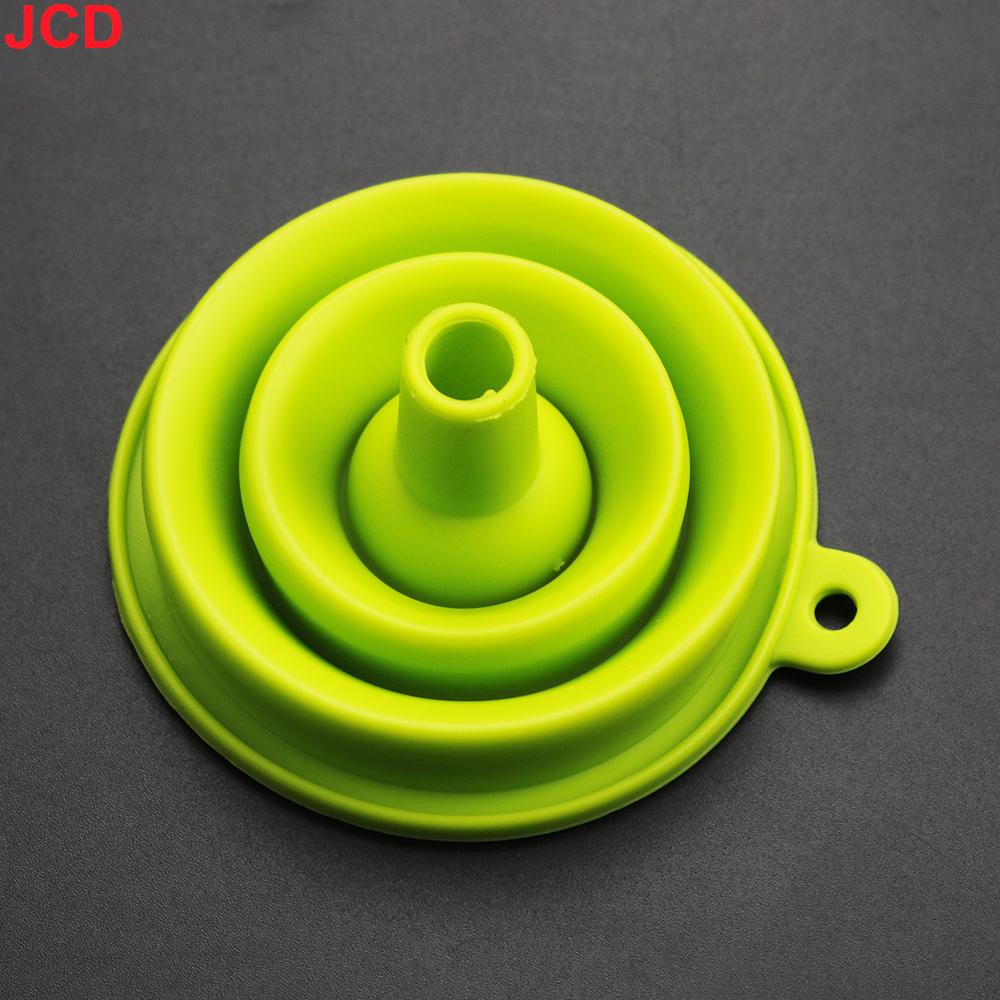 JCD 1pcs Silicone Collapsible Foldable Funnel Household Kitchen Cooking Tools Portable Wine Mini Portable Oil Pot Funnel