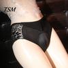 False Vagina Panties Men Crossdresser Briefs Design Low-rise Lace Sexy Underwear Stitching Cross Dressing Fake Smooth Lines