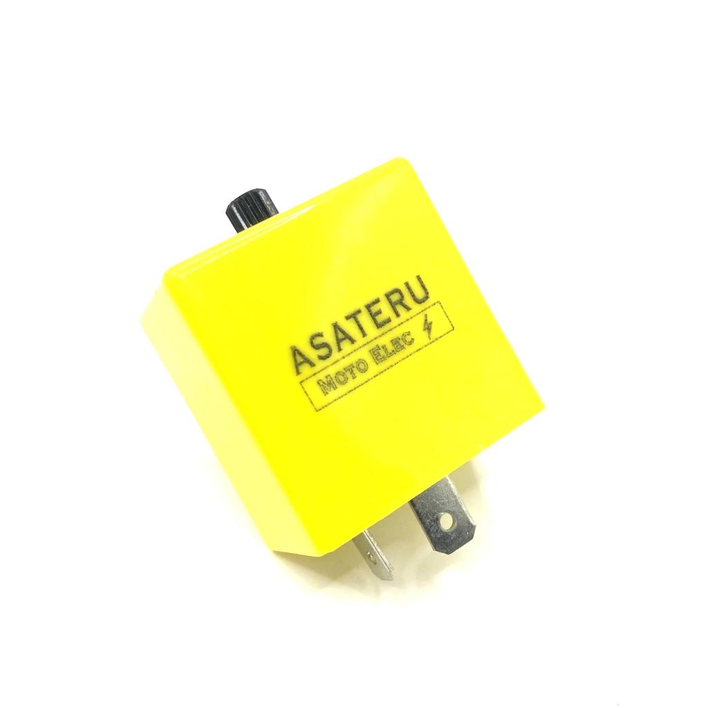 Asateru Motorcycle Turn Signal LED 12V Universal with Adjustable Flash Rate ALF01A Relay, Compatible, 35W, 2-Pin, Type, (60c/m - 250c/m)