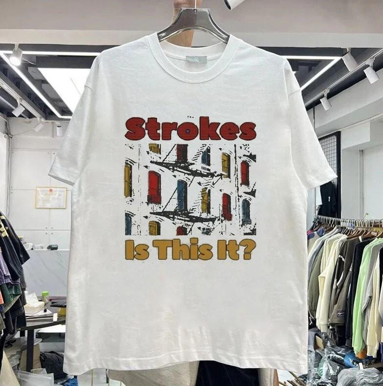 Vtg The Strokes Band Is This It Classic Style White Unisex Shirt S-5XL WA2574 Unisex T-Shirt XL