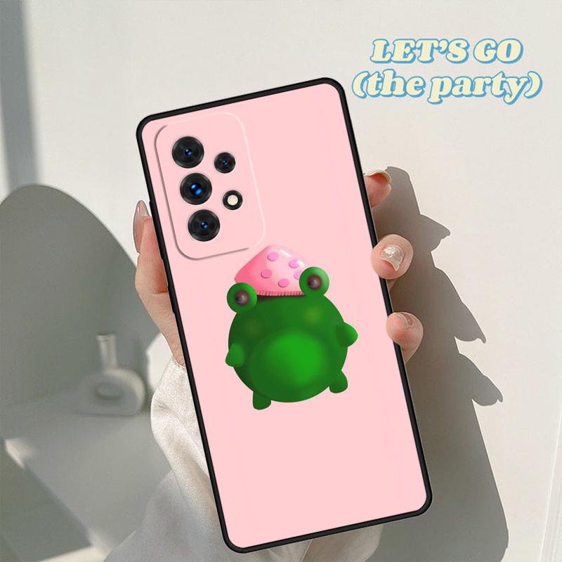 mushroom frog Cartoon phone case For Samsung Galaxy A42 A31 A40 A51 A71 A32 A80 A91 A52 A72 A73 A20e A21S A50 A70 A11 A12 Cover