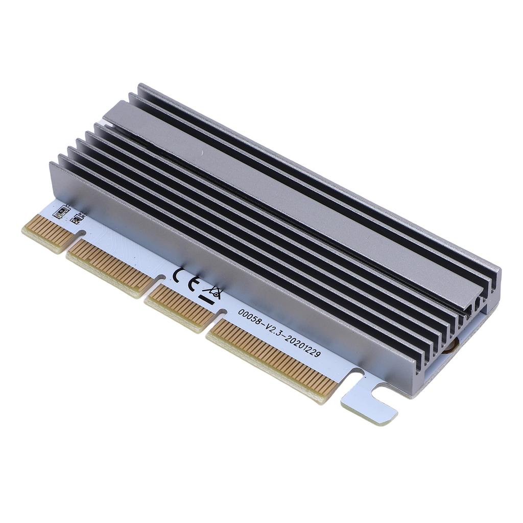 SSD To PCIe X16 X8 X4 Adapter Card for 2230 2242 2260 2280 M.2 NVMe Hard Disk with Aluminum Heatsink Multicolored Lights