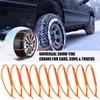 Tire Chains 10 Pieces Wheels Traction Devices Traction Snow Chains for SUV Car Cold Weather Rural Roads Parking Lots Travel