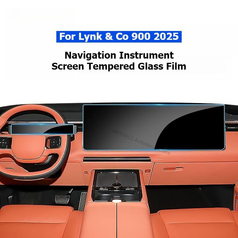 For Lynk & Co 900 2025 Navigation Instrument Tempered Glass Protector Film Rear Seat Screen Interior Stickers Car Accessories