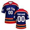 Maglia da Hockey Personalizzabile Maglia Sportiva Personalizzata Logo della Squadra Stampato Scollo a V Manica Corta Abbigliamento Atletico per Adulti e Ragazzi