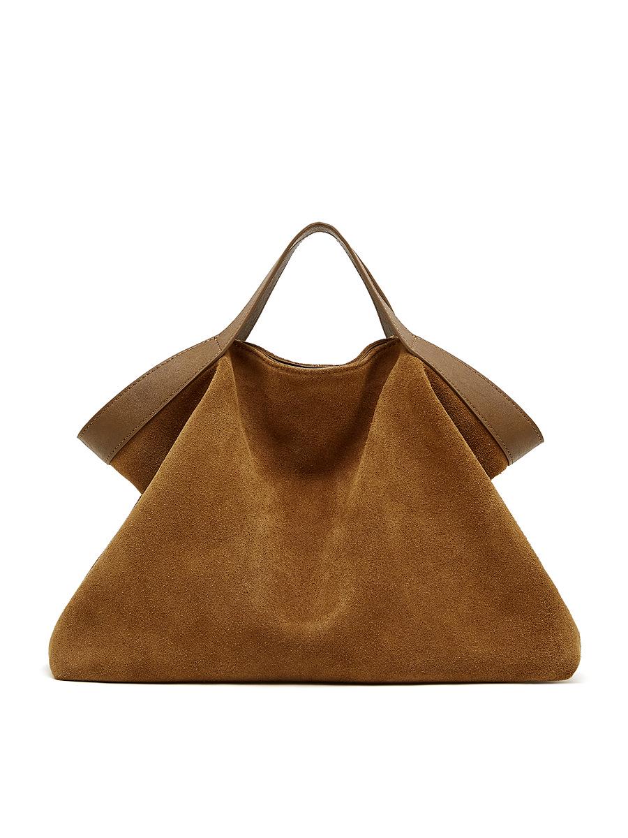 Ретро Матовая Женская Сумка-Кроссбоди Тоут - Натуральная Кожа, Большая Вместимость, Дизайн Color Block