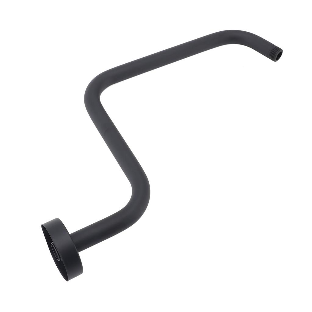 Shower Arm Stainless Steel Shower Arm with Flange S Shape Shower Head Riser Pipe In Wall Installation Shower Head Extension Arm for Bathroom