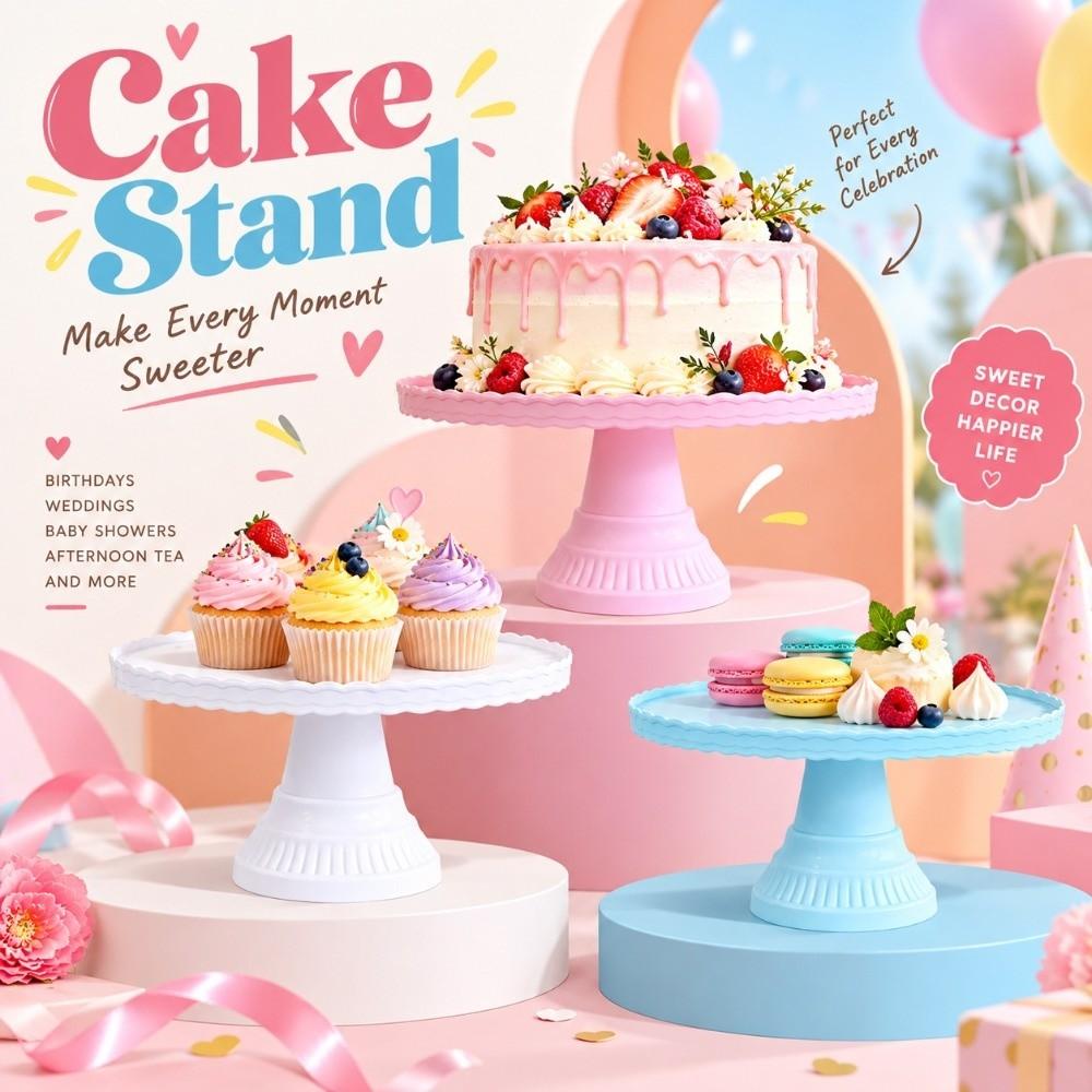 Decorative Design Display Stand Round Shape Pastry Stand Elegant Cake Stand Home Kitchen Use