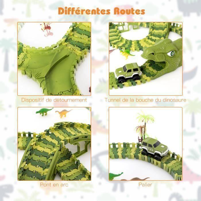 Circuit Voiture Électrique Dinosaure - Jouet Enfant - Dinosaure Jouet - Jouet Éducatif Pour Enfants 3 Ans+ Garçon Fille