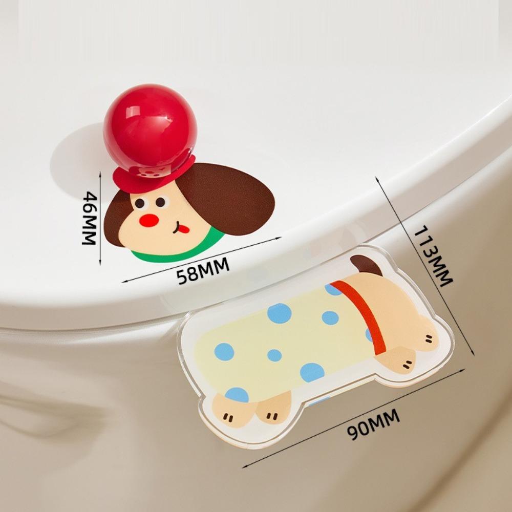 Self-Adhesive Sausage Dog Toilet Lid Holder Toilet Lifting Device Seat Cover Opener  Bathroom