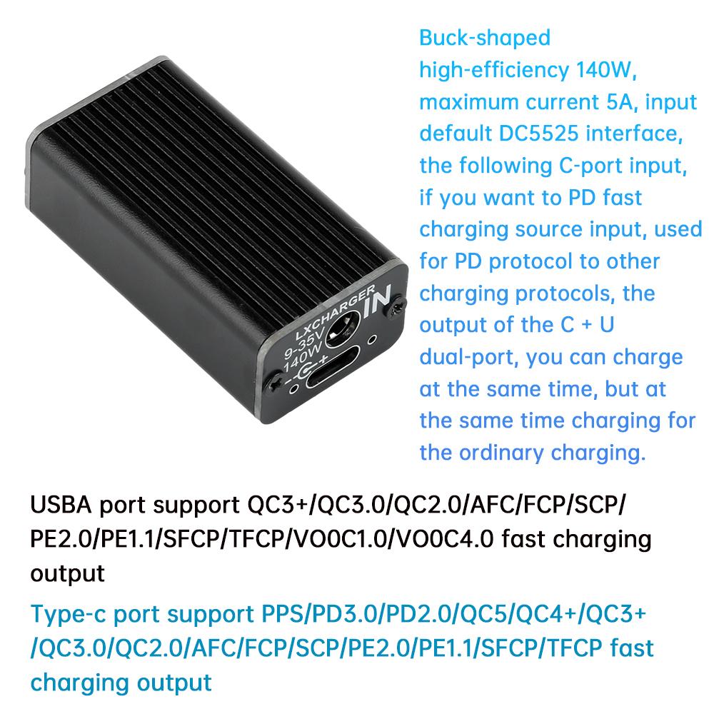 DC9V-35V 140W Protocol Cell Phone Fast Charger Module PD Fast Charging Board Support QC4.0/5.0 PD2.0/3.0/PPS/FCP/FCP