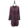 Shiz Madam Women Color Block Check Long Jacket J31721