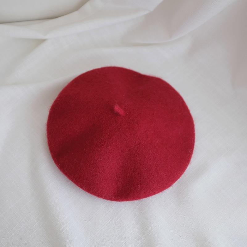 Wool Beret for Ladies Korean Style Autumn and Winter Warm  Thin and Breathable  Japanese Painter's Hat  Octagonal Hat