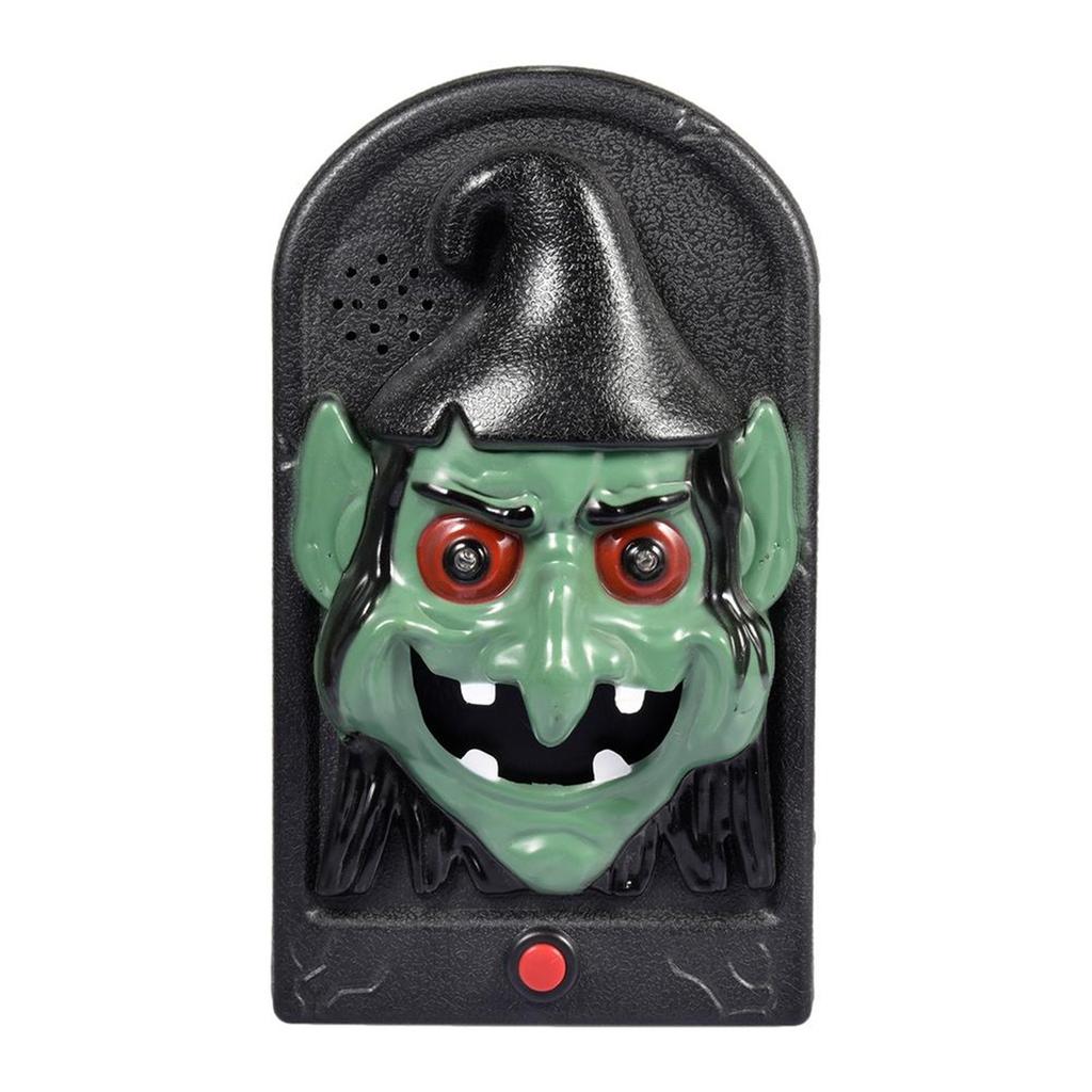 (H0825)Halloween Doorbell Glowing Sounding Horror Props Electric Toy