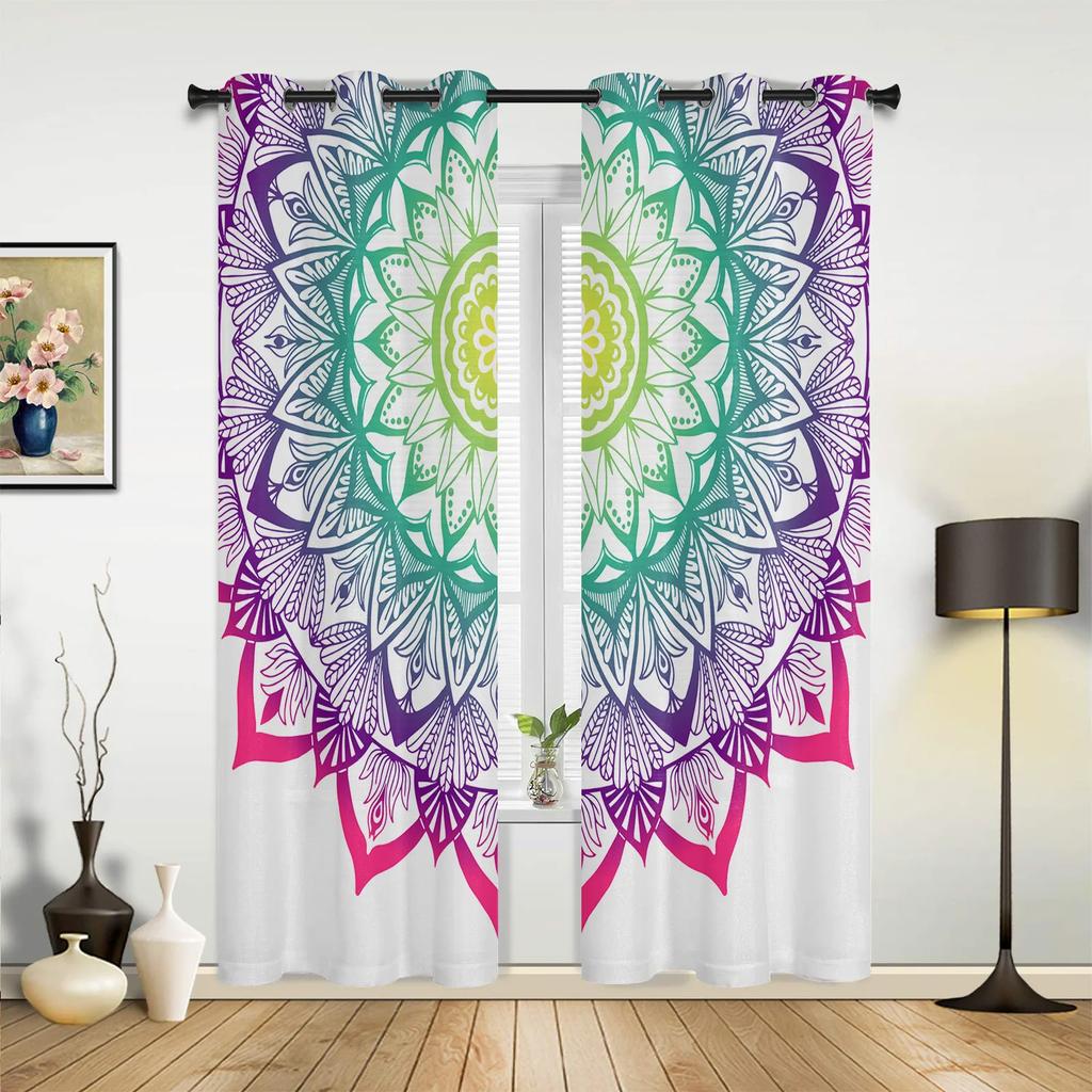 Spring Flower Plant Vanilla Wildflower Curtains for Bedroom Living Room Drapes Kitchen Kid's Room Window Curtain Home Decor
