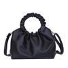 2025 Summer New Fresh Literary Women's Bag Solid Color Messenger Bag Wrinkled Texture Portable Oblique Span Bag Women