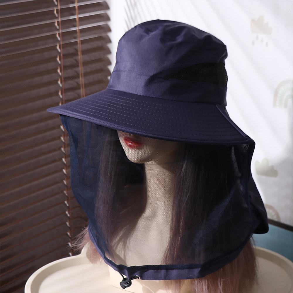 Lightweight Foldable Bee Mosquito Hat Wide Brim Insect Proof Net Cover Fisherman Hat Bucket Cap Mesh Mask Sun Protection Hat Men