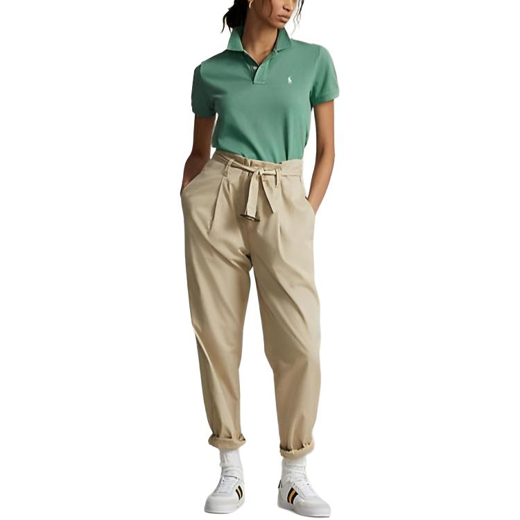 Camisa Polo Ralph Lauren Bordada con Logo para Mujer Tops Verde WMPOKNINCU20500-300