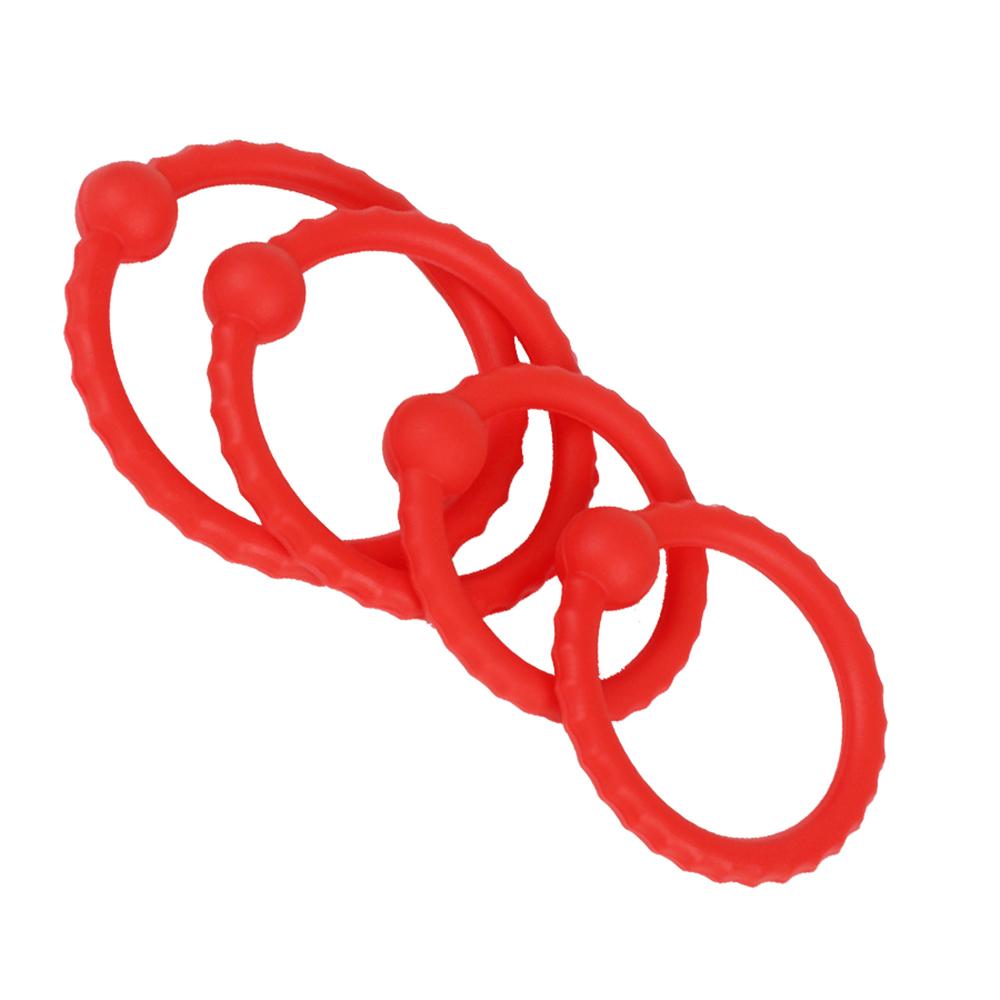 Elastic Penis Ring 4pcs Sex Toys for Men Male Masturbator Cock Ring Delay Ejaculation Dildo Extender Adult Product Sex Toys