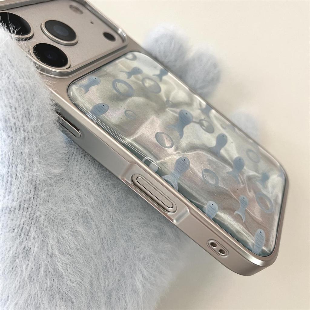 Electroplated Bubble Fish iPhone 14/13 ProMax Case, Drop-Proof Full Coverage