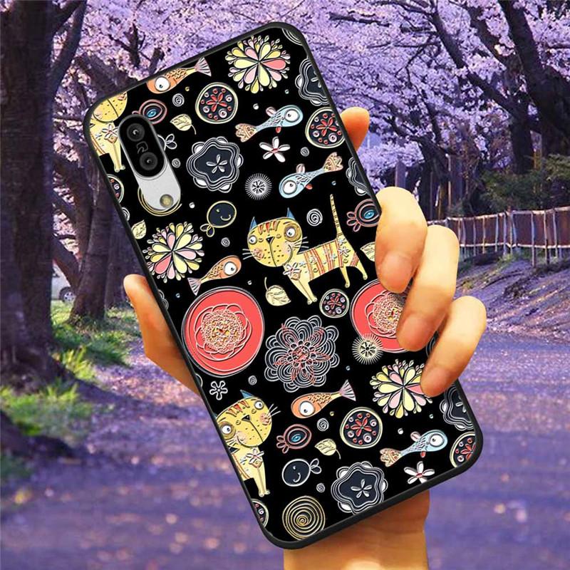 For Sharp Aquos Sense3 Case 3D Flower Relief Silicone Soft Emboss Cover For Sharp Aquos Sense 3 Lite Sense6 6 Luxury Cartoon