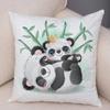Cartoon Chinese Panda Decorative Pillowcase Car Ornaments Office Living Room Sofa Home Pillowcase