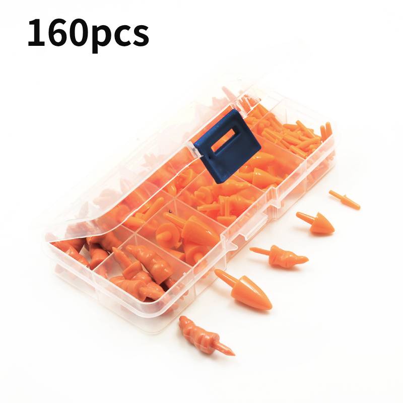 

Craft Snowman Kit Plastic Nose Christmas Decoration Children Diy Accessories 160 Pcs