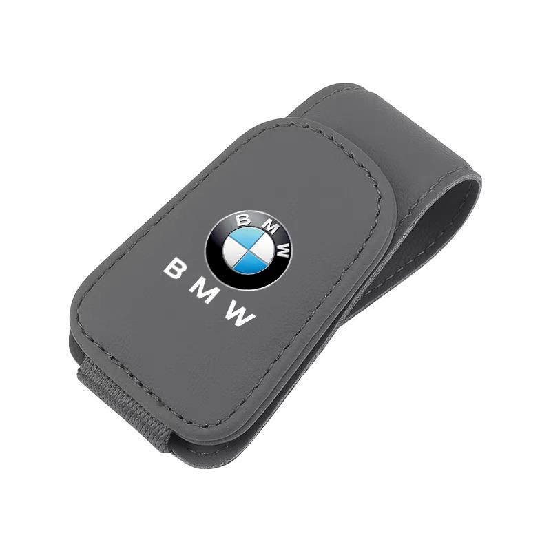 Car Glasses Clip Multifunction Sun Visor Leather Eyeglasses Clip For BMW M e46 e90 e60 f30 f10 e39 e36 g20 g30 f20 Accessories djbf00