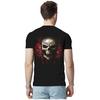Men's Casual Skull 3D Printed T-shirt Summer Mountain Short Sleeve Top