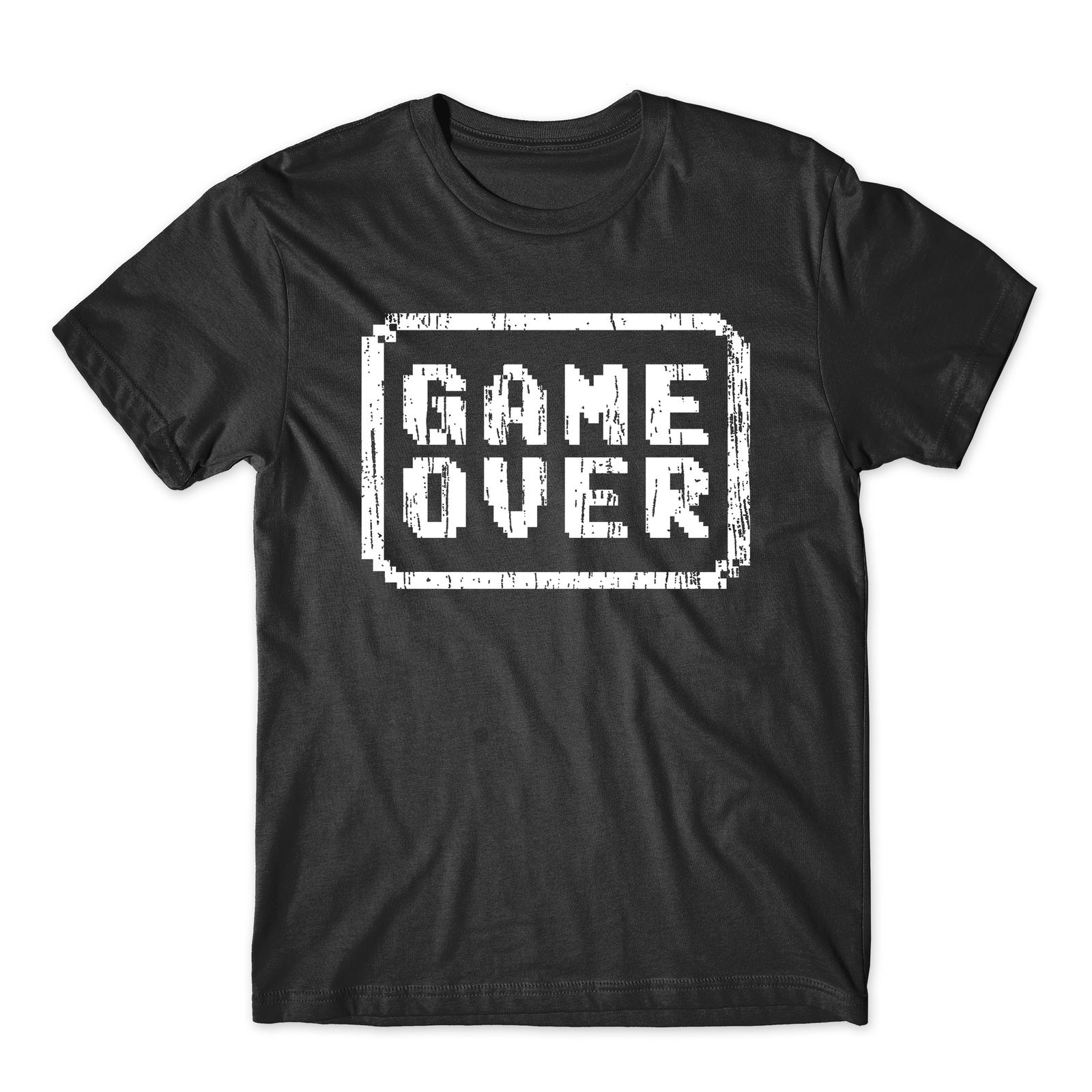 Game Over T-Shirt Mens Womens Tees Top Gaming Lovers Losing Game Logo  Unisex Top S