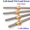 T16 Gewindestange Linksgewinde 100 150 200 300 350 400 500 1000mm Steigung 2/3mm Tr16 Schraube Große Steigung Trapezgewindeschraube 3D-Druckerteil