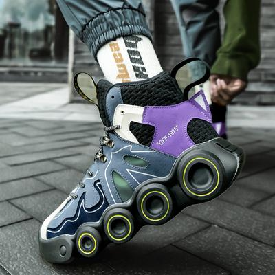 Łyżwiarstwo Kształt Buty Sportowe Męskie Buty Do Biegania Osobowości Gruba Podeszwa Casual Sneakers Zwiększone Męskie Sneaker Walking Shoe